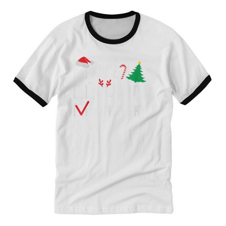 Nice Naughty Introvert Christmas List Santa Unisex Cotton Ringer T-Shirt Nice Naughty Introvert Christmas List Santa Unisex Cotton Ringer T-Shirt