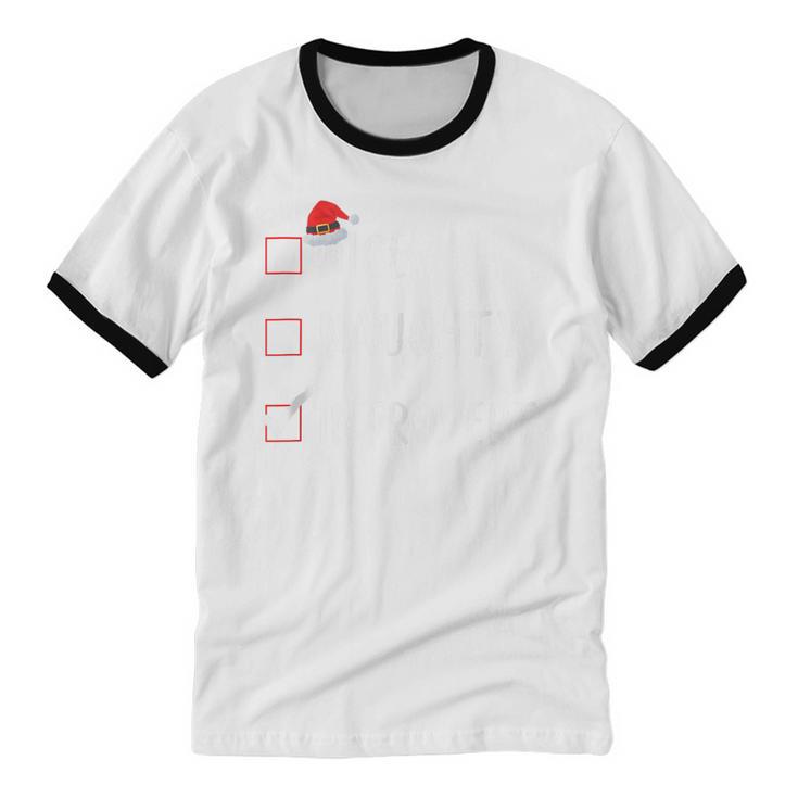 Nice Naughty Introvert List Christmas Introvert Unisex Cotton Ringer T-Shirt Nice Naughty Introvert List Christmas Introvert Unisex Cotton Ringer T-Shirt