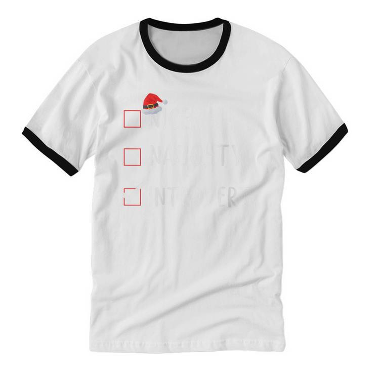Nice Naughty Introvert List Christmas Introvert Unisex Cotton Ringer T-Shirt Nice Naughty Introvert List Christmas Introvert Unisex Cotton Ringer T-Shirt