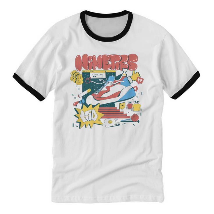 Nostalgia Gen X 90s Nineties Things Unisex Cotton Ringer T-Shirt Nostalgia Gen X 90s Nineties Things Unisex Cotton Ringer T-Shirt