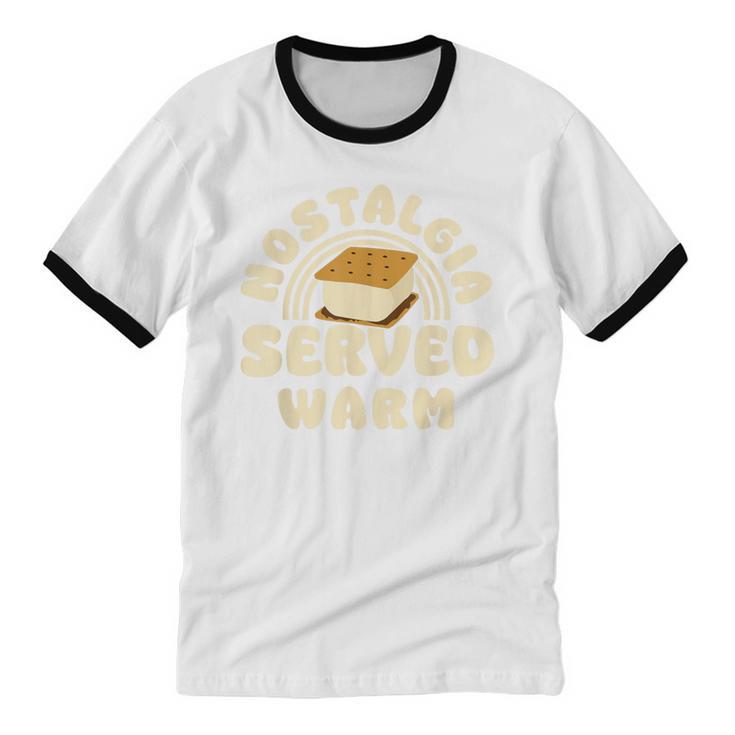 Nostalgia Served Warm Smore Unisex Cotton Ringer T-Shirt