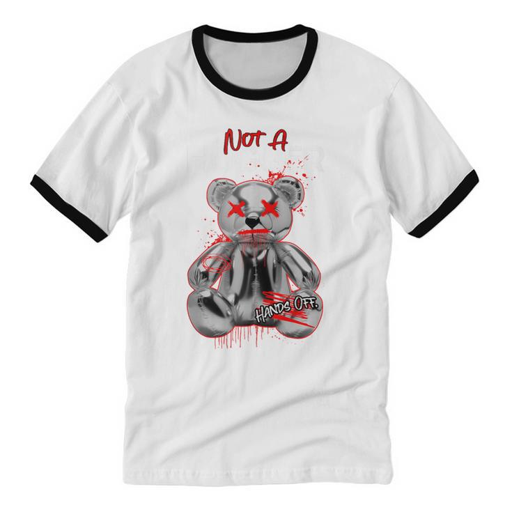 Not A Hugger Teddy Bear Antisocial Introvert Unisex Cotton Ringer T-Shirt Not A Hugger Teddy Bear Antisocial Introvert Unisex Cotton Ringer T-Shirt