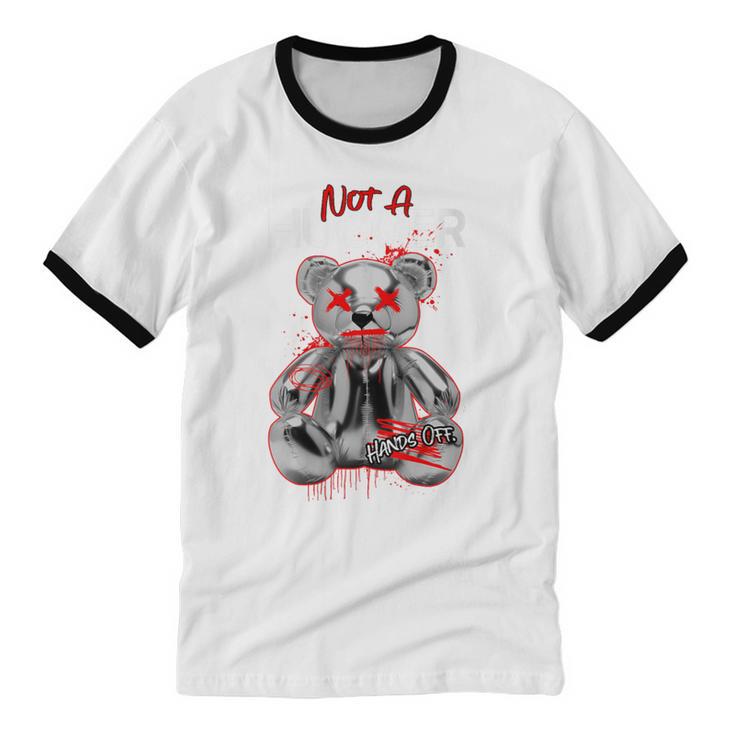 Not A Hugger Teddy Bear Antisocial Introvert Unisex Cotton Ringer T-Shirt Not A Hugger Teddy Bear Antisocial Introvert Unisex Cotton Ringer T-Shirt