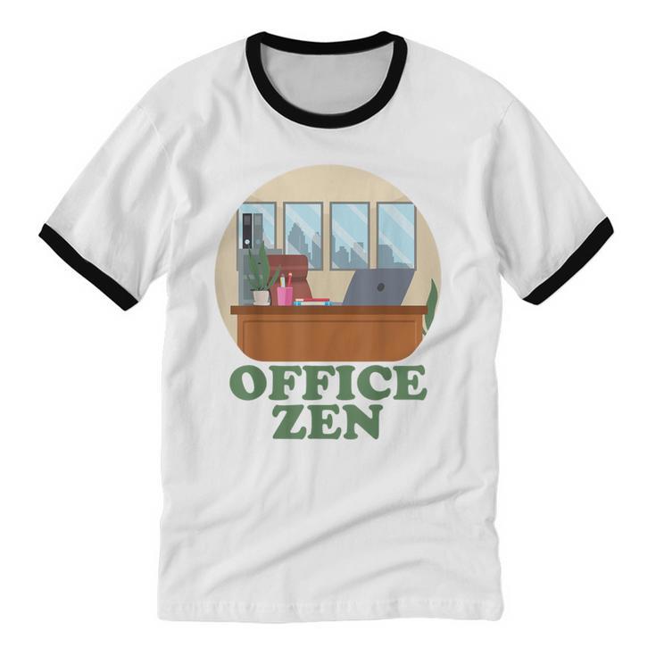 Office Zen Introvert Office Staff Secretary Employee Admin Unisex Cotton Ringer T-Shirt