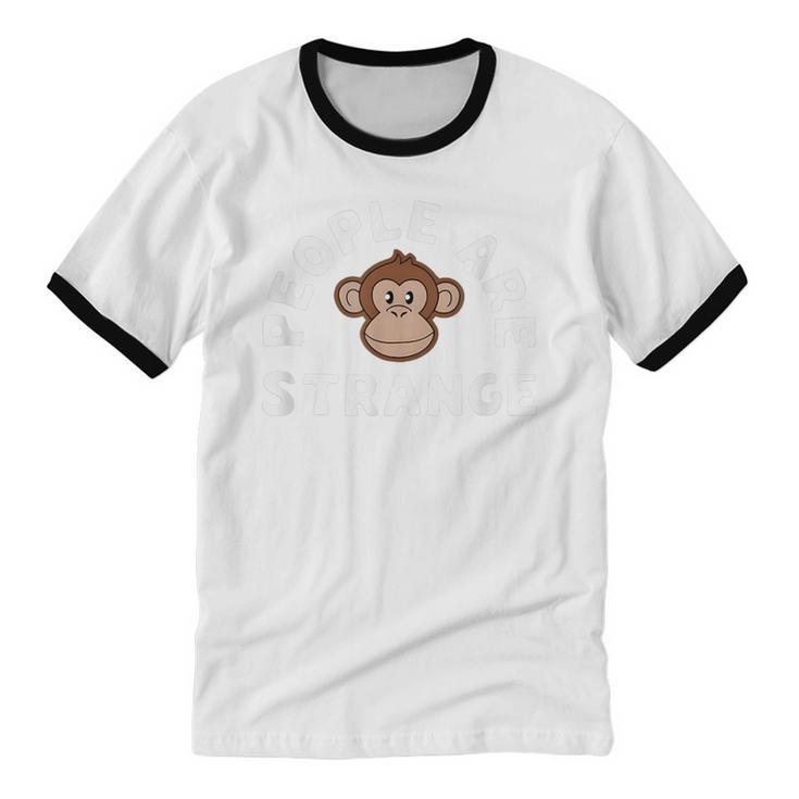 People Are Strange Monkey Introvert People Hater Unisex Cotton Ringer T-Shirt People Are Strange Monkey Introvert People Hater Unisex Cotton Ringer T-Shirt
