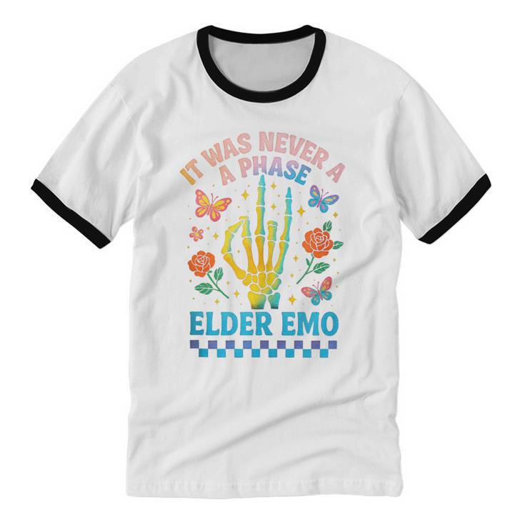 It Was Never A Phase Elder Emo Nostalgia Unisex Cotton Ringer T-Shirt It Was Never A Phase Elder Emo Nostalgia Unisex Cotton Ringer T-Shirt