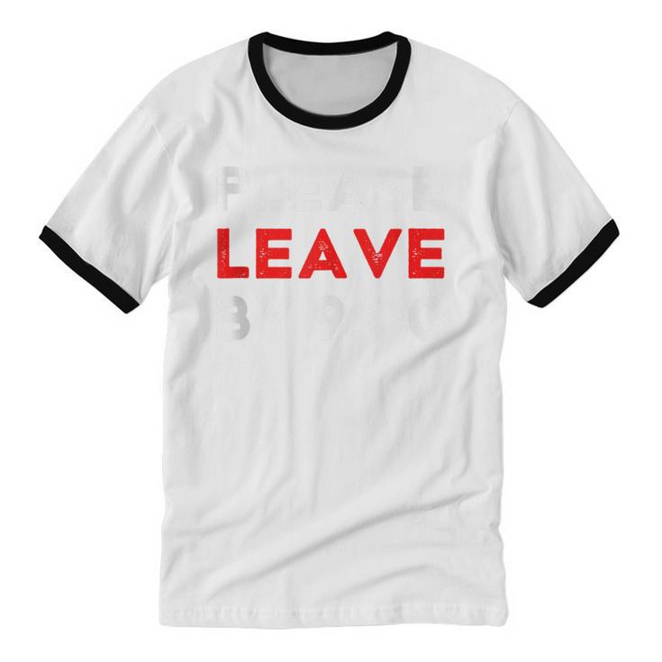 Please Leave By 9 Introvert Party Anti-Social Birthday Unisex Cotton Ringer T-Shirt