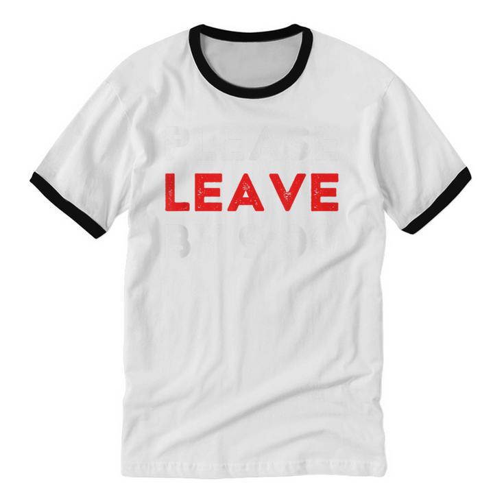 Please Leave By 9 Introvert Party Anti-Social Birthday Unisex Cotton Ringer T-Shirt