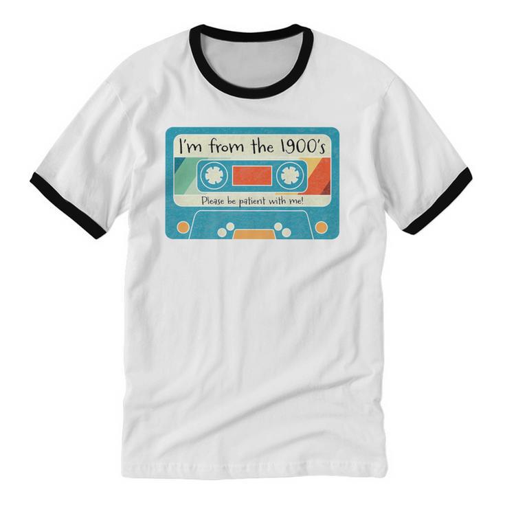 Please Be Patient With Me I'm From The 1900s Dad Premium Unisex Cotton Ringer T-Shirt