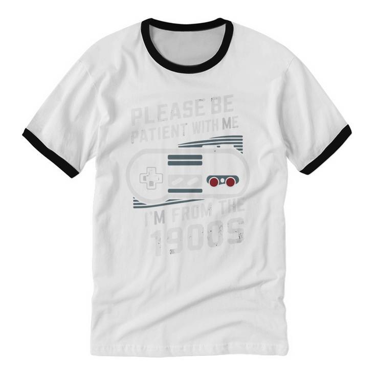Please Be Patient I'm From The 1900s Father's Day Premium Unisex Cotton Ringer T-Shirt