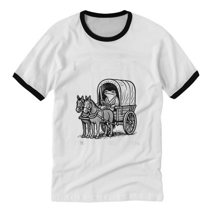 Please Be Patient With Me I'm From The 1900s Frog Unisex Cotton Ringer T-Shirt Please Be Patient With Me I'm From The 1900s Frog Unisex Cotton Ringer T-Shirt