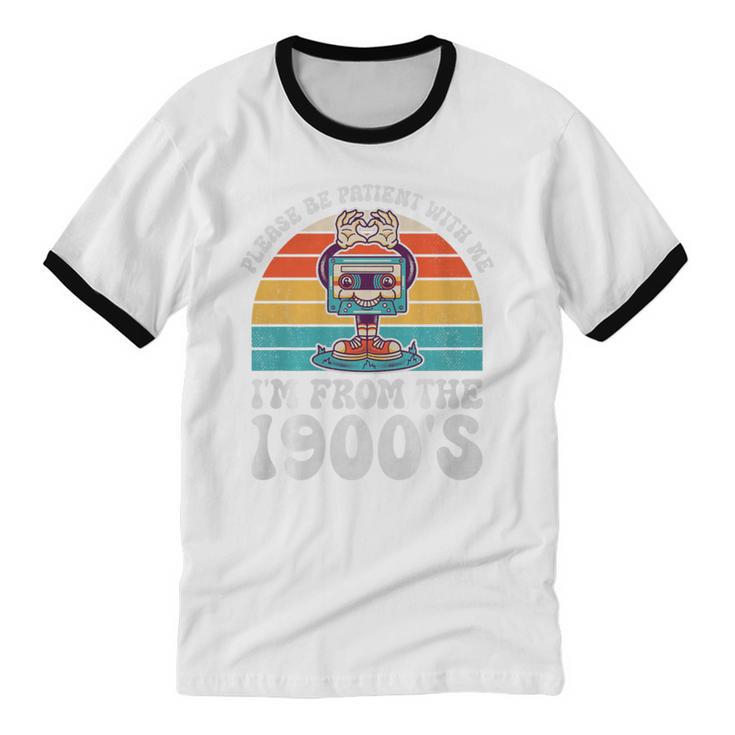 Please Be Patient With Me I'm From The 1900s Kawaii Premium Tri-Blend Unisex Cotton Ringer T-Shirt