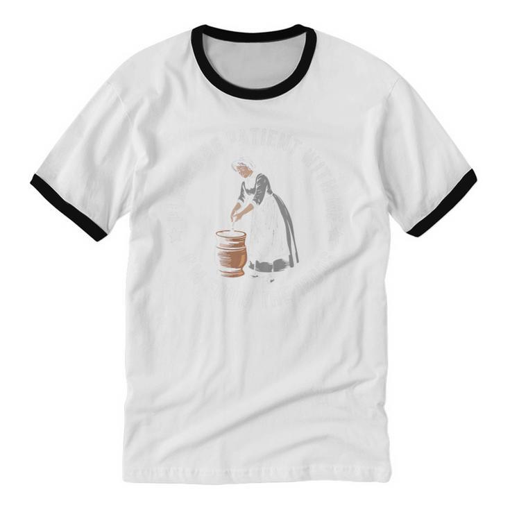 Please Be Patient With Me I'm From The 1900s Ladies Women Premium Unisex Cotton Ringer T-Shirt