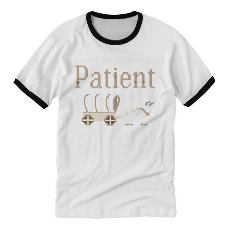 Please Be Patient With Me I'm From The 1900s Retro Gamer Premium Unisex Cotton Ringer T-Shirt