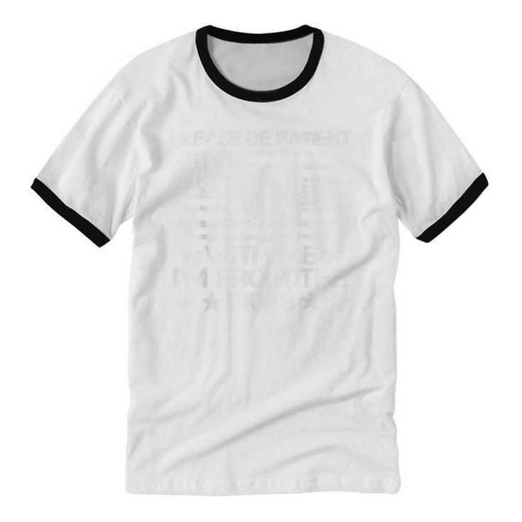 Please Be Patient With Me I'm From The 1900s USA Flag Skull Unisex Cotton Ringer T-Shirt