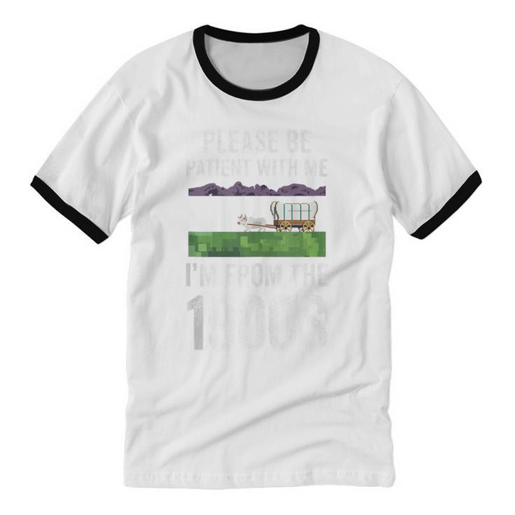 Please Be Patient With Me I'm From The 1900s Vintage Ox Unisex Cotton Ringer T-Shirt