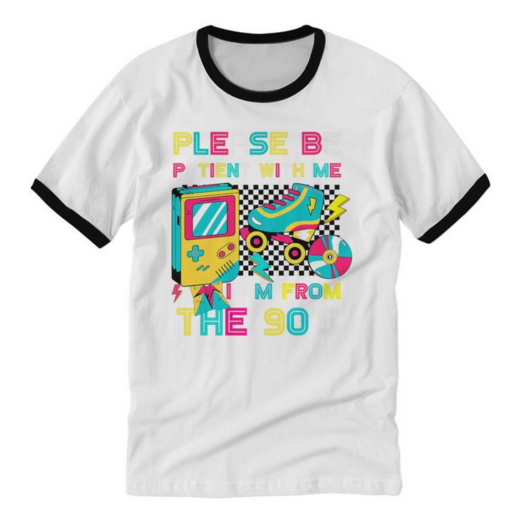 Please Be Patient With Me I'm From The 1900s Vintage 1900s Premium Unisex Cotton Ringer T-Shirt