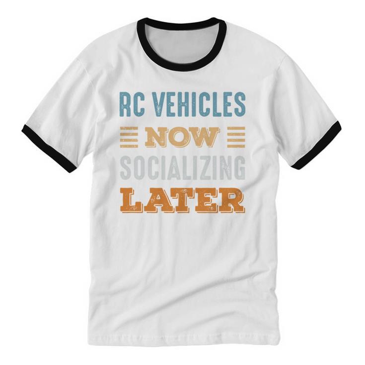 RC Vehicles Now Minimal Socializing Introvert Vintage Unisex Cotton Ringer T-Shirt