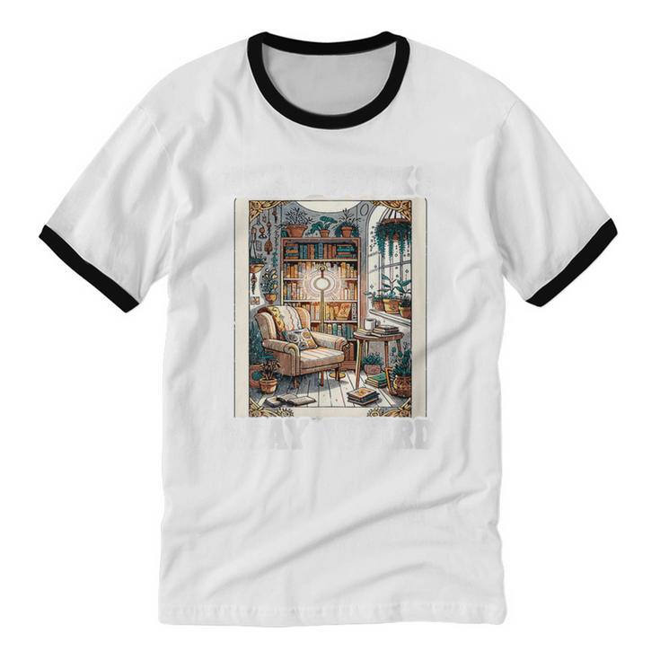 Read Books Stay Weird Book Lover Introvert Book Unisex Cotton Ringer T-Shirt