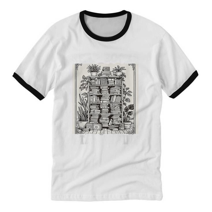 Read Books Stay Weird Introvert Book Lover Book Unisex Cotton Ringer T-Shirt