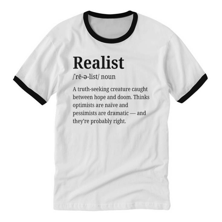Realist Definition For Introverts Honest Personality Unisex Cotton Ringer T-Shirt