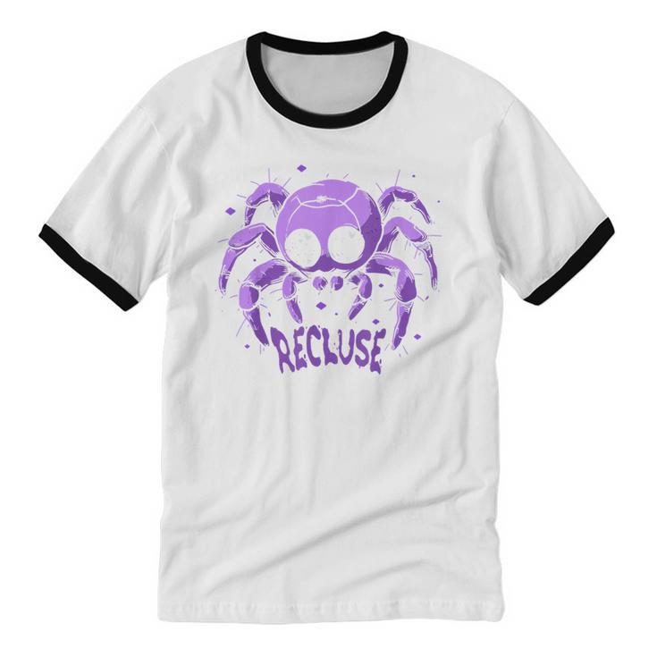 Recluse Pastel Goth Spider Shy Introvert Creepy Cute Kawaii Unisex Cotton Ringer T-Shirt Recluse Pastel Goth Spider Shy Introvert Creepy Cute Kawaii Unisex Cotton Ringer T-Shirt