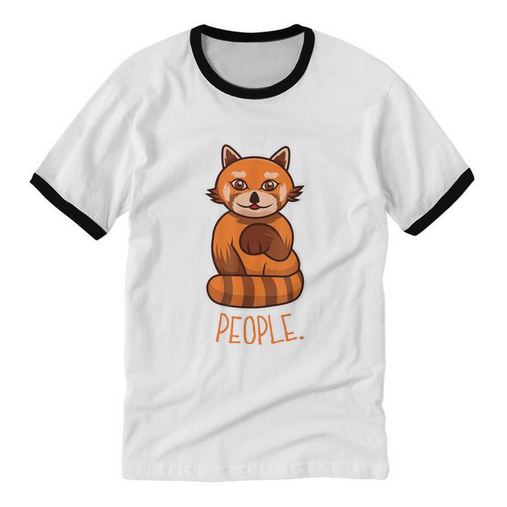 Red Panda Introvert For Red Pandas Fan Unisex Cotton Ringer T-Shirt Red Panda Introvert For Red Pandas Fan Unisex Cotton Ringer T-Shirt