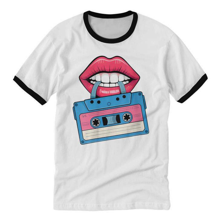 Retro 80s And 90s Cassette Perfect For Nostalgia Unisex Cotton Ringer T-Shirt Retro 80s And 90s Cassette Perfect For Nostalgia Unisex Cotton Ringer T-Shirt