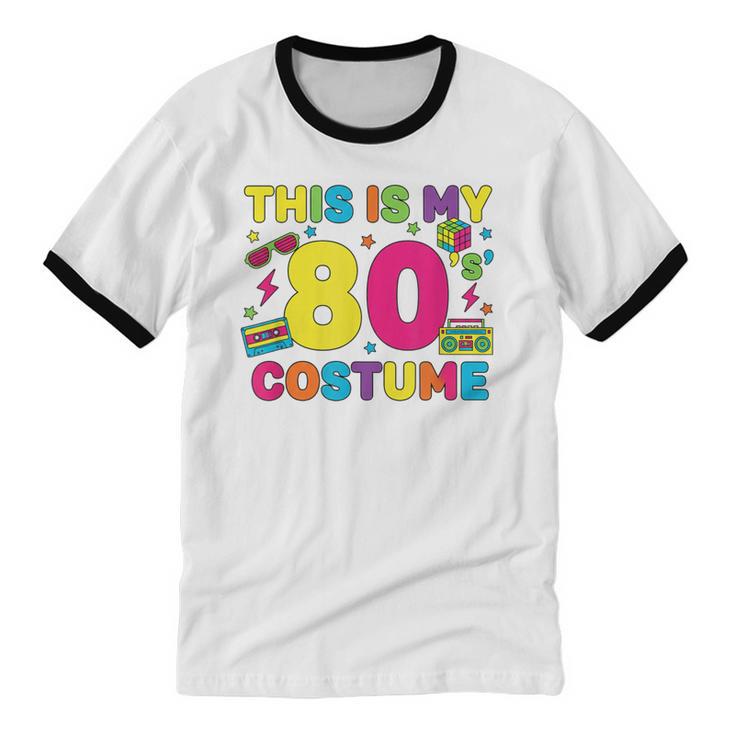 Retro 80's Costume 80s Nostalgia Party Unisex Cotton Ringer T-Shirt Retro 80's Costume 80s Nostalgia Party Unisex Cotton Ringer T-Shirt