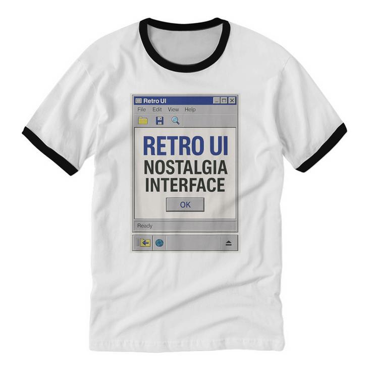 Retro Computer Dialog Box 90s Desktop Interface Nostalgia Unisex Cotton Ringer T-Shirt Retro Computer Dialog Box 90s Desktop Interface Nostalgia Unisex Cotton Ringer T-Shirt