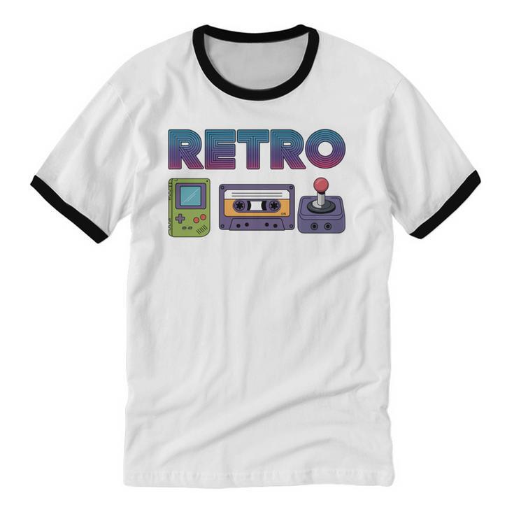 Retro Gaming Nostalgia Tee Perfect For 90s Lovers Unisex Cotton Ringer T-Shirt
