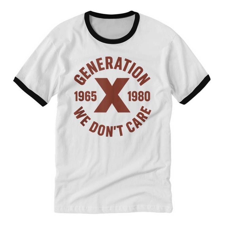 Retro Gen X 1965-1980 Sarcastic Nostalgia Graphic Unisex Cotton Ringer T-Shirt