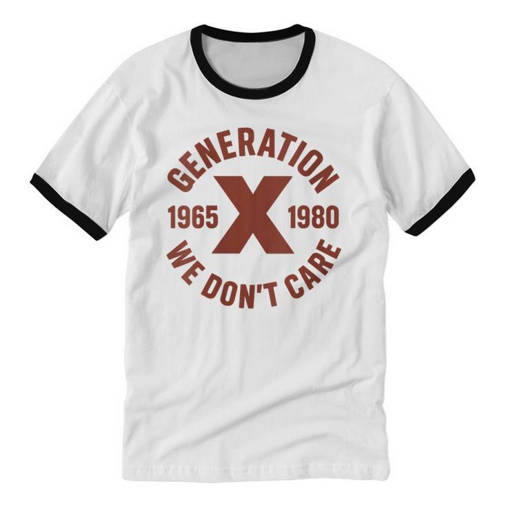 Retro Gen X 1965-1980 Sarcastic Nostalgia Graphic Unisex Cotton Ringer T-Shirt