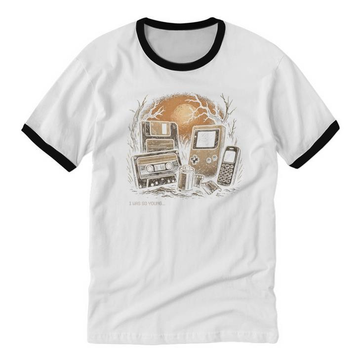 Retro Nostalgia – I Was So Young Tee Unisex Cotton Ringer T-Shirt Retro Nostalgia – I Was So Young Tee Unisex Cotton Ringer T-Shirt