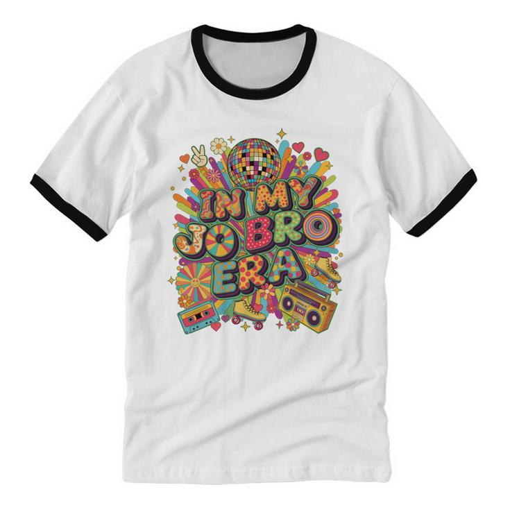 Retro Nostalgia Era Disco Groovy 80s 90s Vintage Aesthetic Unisex Cotton Ringer T-Shirt