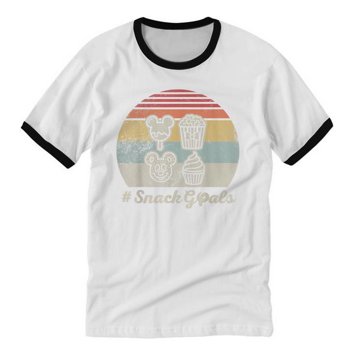 Retro Snack Goals Icon Nostalgia Unisex Cotton Ringer T-Shirt