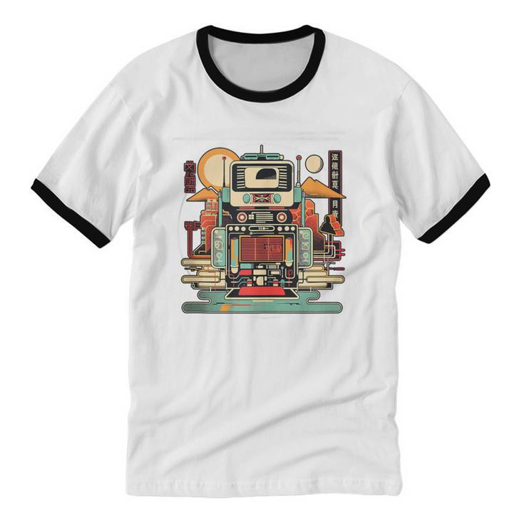 Retro Tech Stack 80s 90s Nostalgia Analog Devices Unisex Cotton Ringer T-Shirt Retro Tech Stack 80s 90s Nostalgia Analog Devices Unisex Cotton Ringer T-Shirt