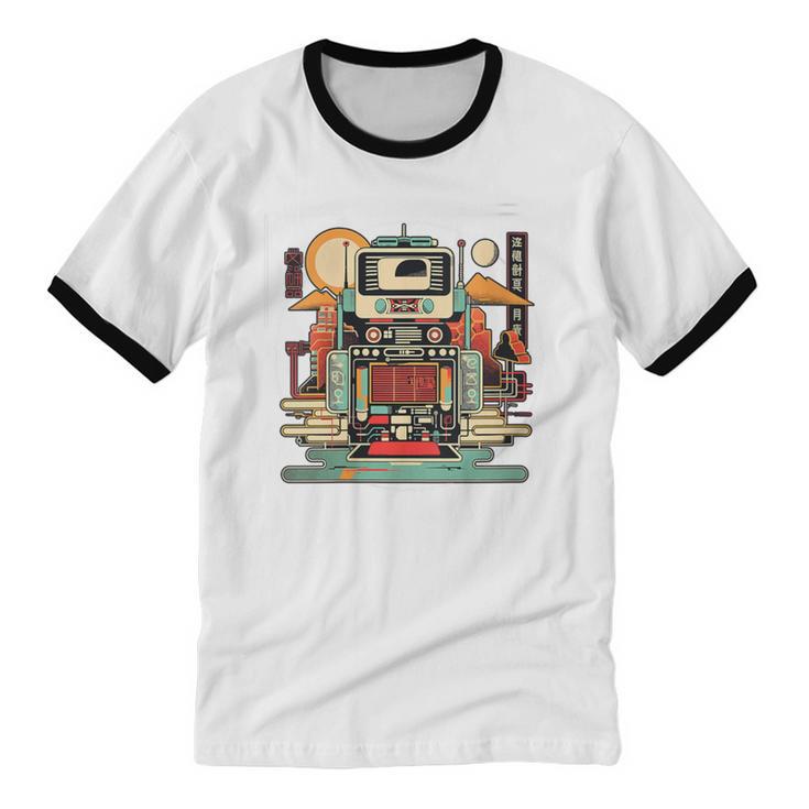 Retro Tech Stack 80s 90s Nostalgia Analog Devices Unisex Cotton Ringer T-Shirt Retro Tech Stack 80s 90s Nostalgia Analog Devices Unisex Cotton Ringer T-Shirt