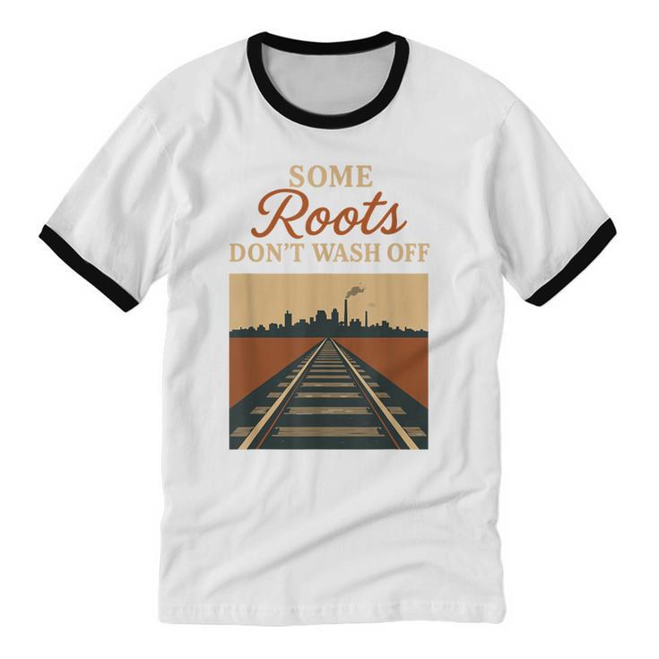 Rust Belt Midwest Nostalgia Steel Town Working Class Pride Unisex Cotton Ringer T-Shirt