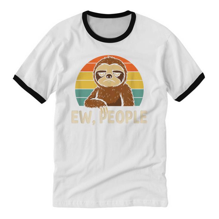 Sarcastic Sloth Introvert Anti Social Unisex Cotton Ringer T-Shirt Sarcastic Sloth Introvert Anti Social Unisex Cotton Ringer T-Shirt