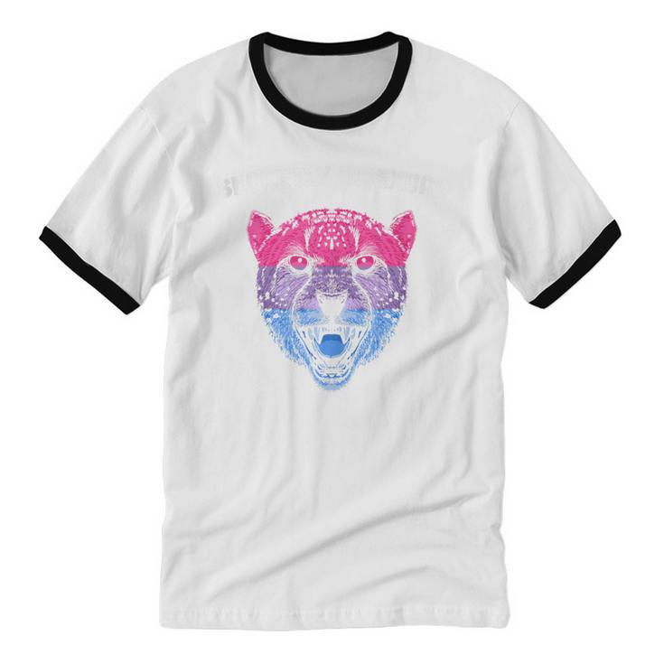 Secretly Bisexual Bi Introvert Bi Pride Antisocial LGBTQ Unisex Cotton Ringer T-Shirt