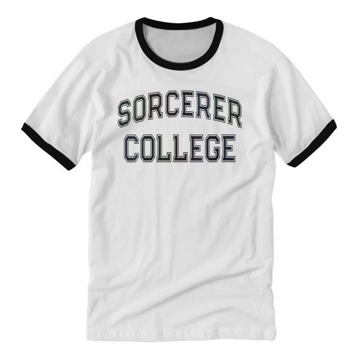 Silly Don'T Call Me SORCERER COLLEGE Introvert Sarcastic Unisex Cotton Ringer T-Shirt