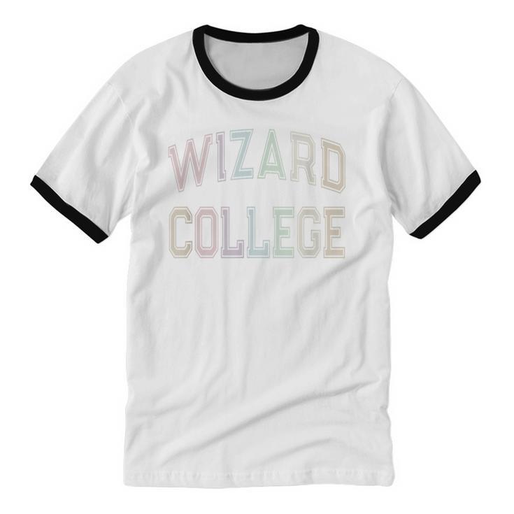 Silly Sarcastic WIZARD COLLEGE Introvert Anti Social School Unisex Cotton Ringer T-Shirt Silly Sarcastic WIZARD COLLEGE Introvert Anti Social School Unisex Cotton Ringer T-Shirt