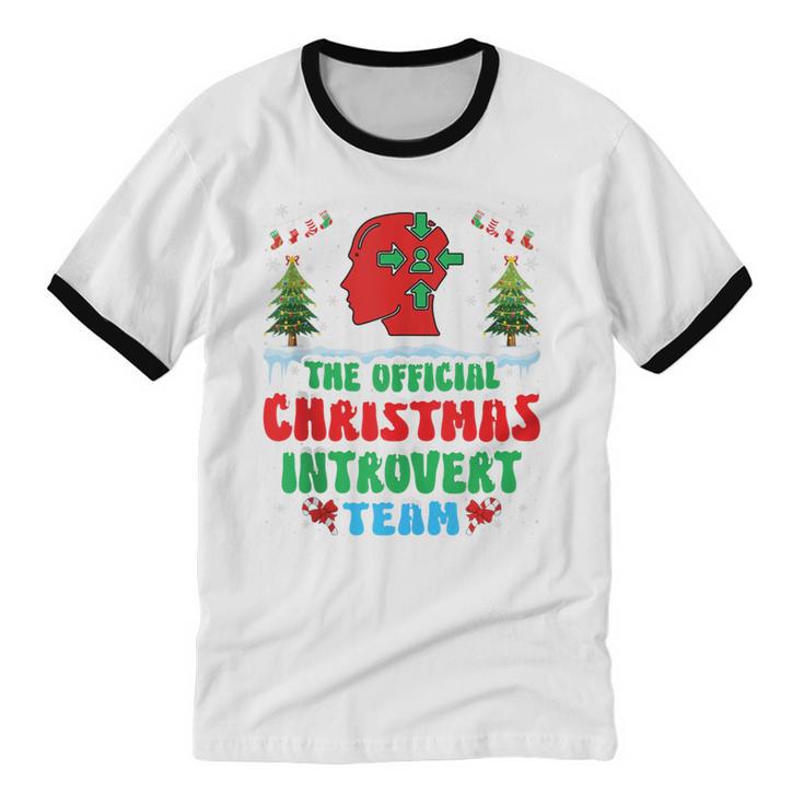Snow Christmas Introvert Team Introverted Introvert Xmas Unisex Cotton Ringer T-Shirt Snow Christmas Introvert Team Introverted Introvert Xmas Unisex Cotton Ringer T-Shirt