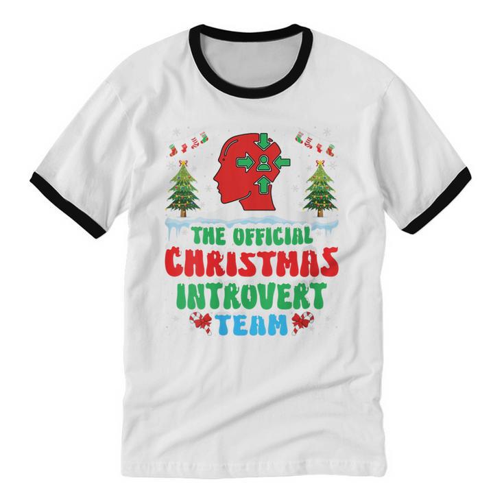 Snow Christmas Introvert Team Introverted Introvert Xmas Unisex Cotton Ringer T-Shirt Snow Christmas Introvert Team Introverted Introvert Xmas Unisex Cotton Ringer T-Shirt