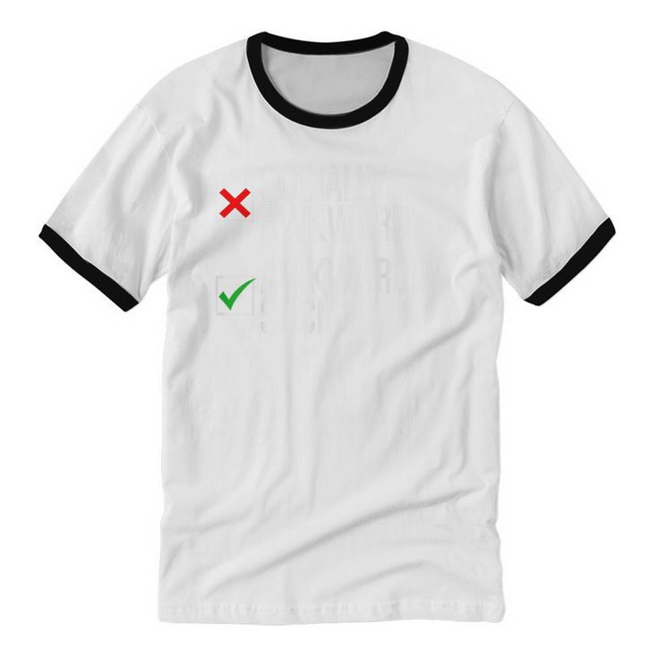 Socially Awkward Introvert Anxious Awkwardly Social Unisex Cotton Ringer T-Shirt