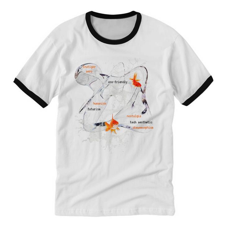 Splash Water Frutiger Aero Y2K Style Clownfish Unisex Cotton Ringer T-Shirt