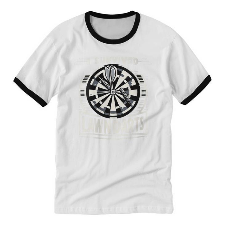 I Survived Lawn Darts Classic Yard Nostalgia Game Fun Unisex Cotton Ringer T-Shirt I Survived Lawn Darts Classic Yard Nostalgia Game Fun Unisex Cotton Ringer T-Shirt