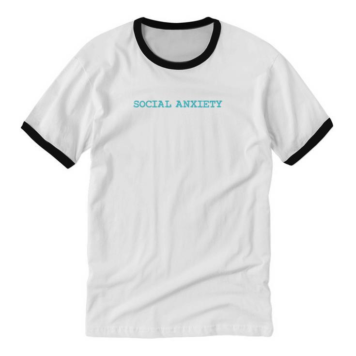 I Thought I Had Social Anxiety Introvert Unisex Cotton Ringer T-Shirt