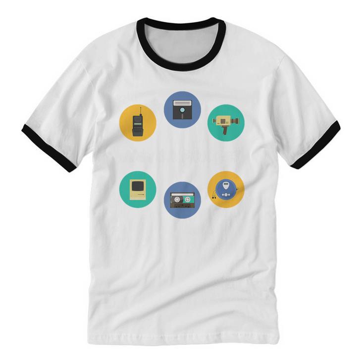 Throwback Thursday Never Forget Nostalgia 80's Retro Premium Tri-Blend T-Shirt Unisex Cotton Ringer T-Shirt